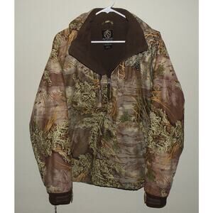 Rutwear Men's Large Hunting 1/2 Zip Fleece Lined Jacket Realtree Max-1 Camo